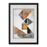 Geometric Wall Art, Modern Abstract Art, Minimalist Print, Triangle Square Design, Neutral Colors, Home Decor, Office Art - Tawshia